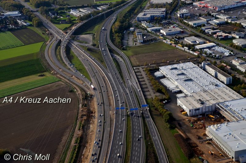Autobahnkreuz Aachen A4, Luftbild