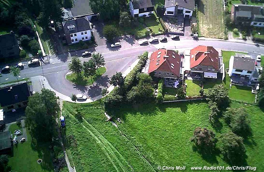 Eschweiler-Nothberg, Luftaufnahme aus einem Spielzeughelikopter