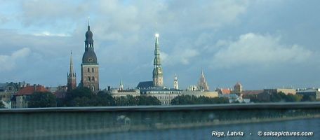 Riga, Lettland, Blick von der Br�cke �ber die Daugava (D�na)