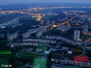 Vilnius: Ausblick vom Fernehtumrm - view from the Television tower