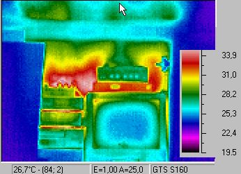 Thermography: Infrared image / thermal image: heat radiation of a TV-set