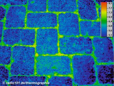 Thermography / thermal image: stones